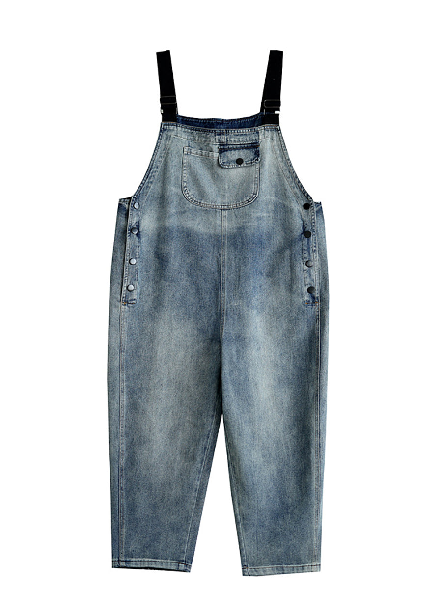 Denim Women Jumpsuits Loose Color Summer Casual Pure