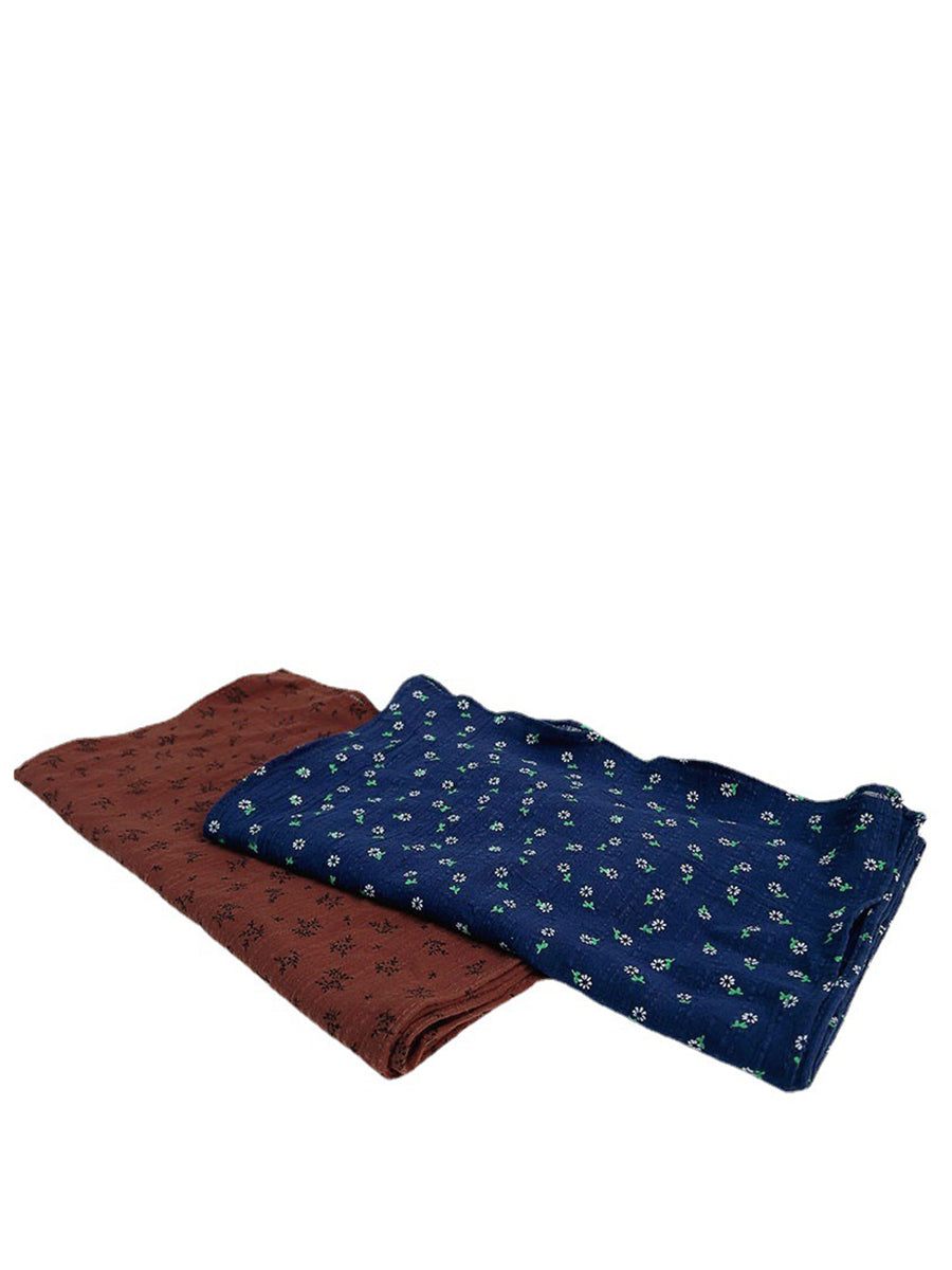 Damen Schal aus Baumwolle mit Blumenmuster WU022