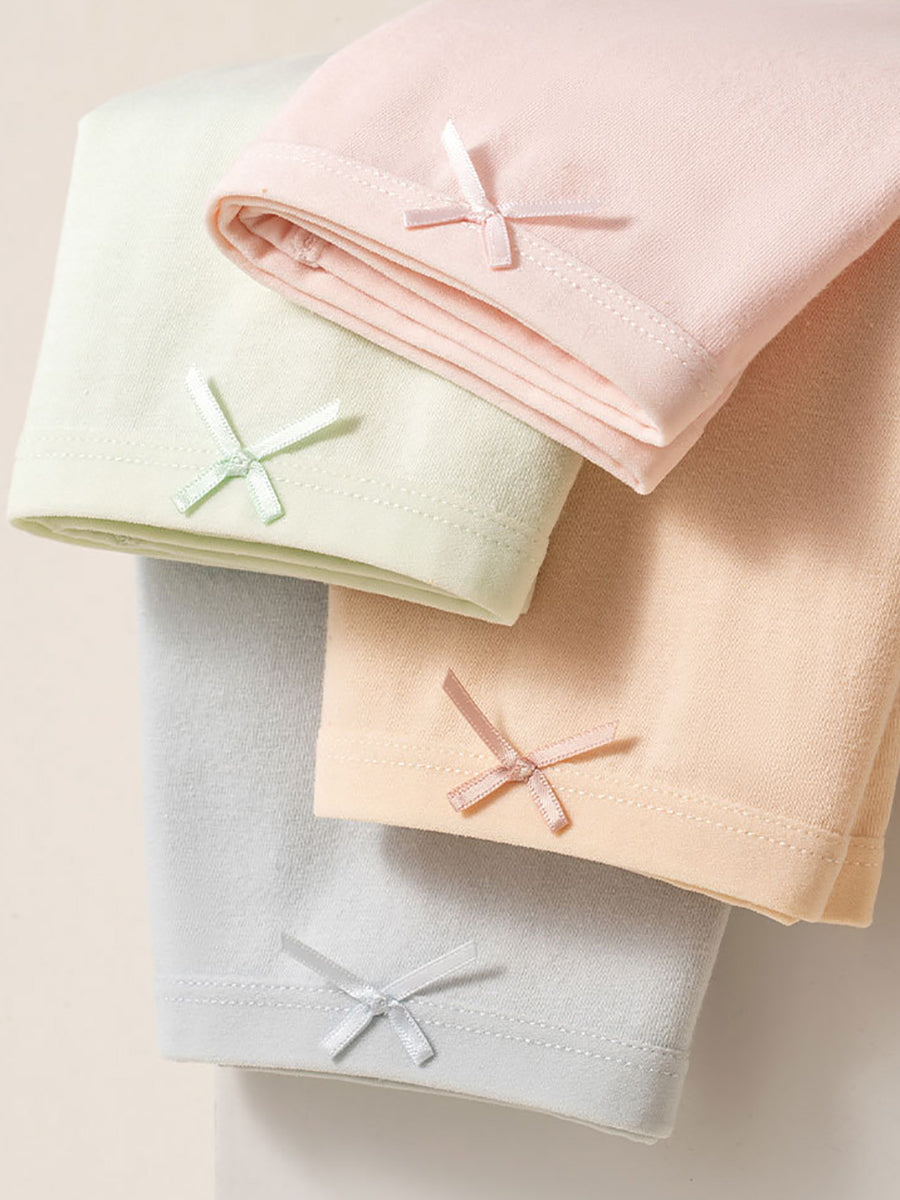 Women 6 Pure Color Underwear Pieces Summer Cotton