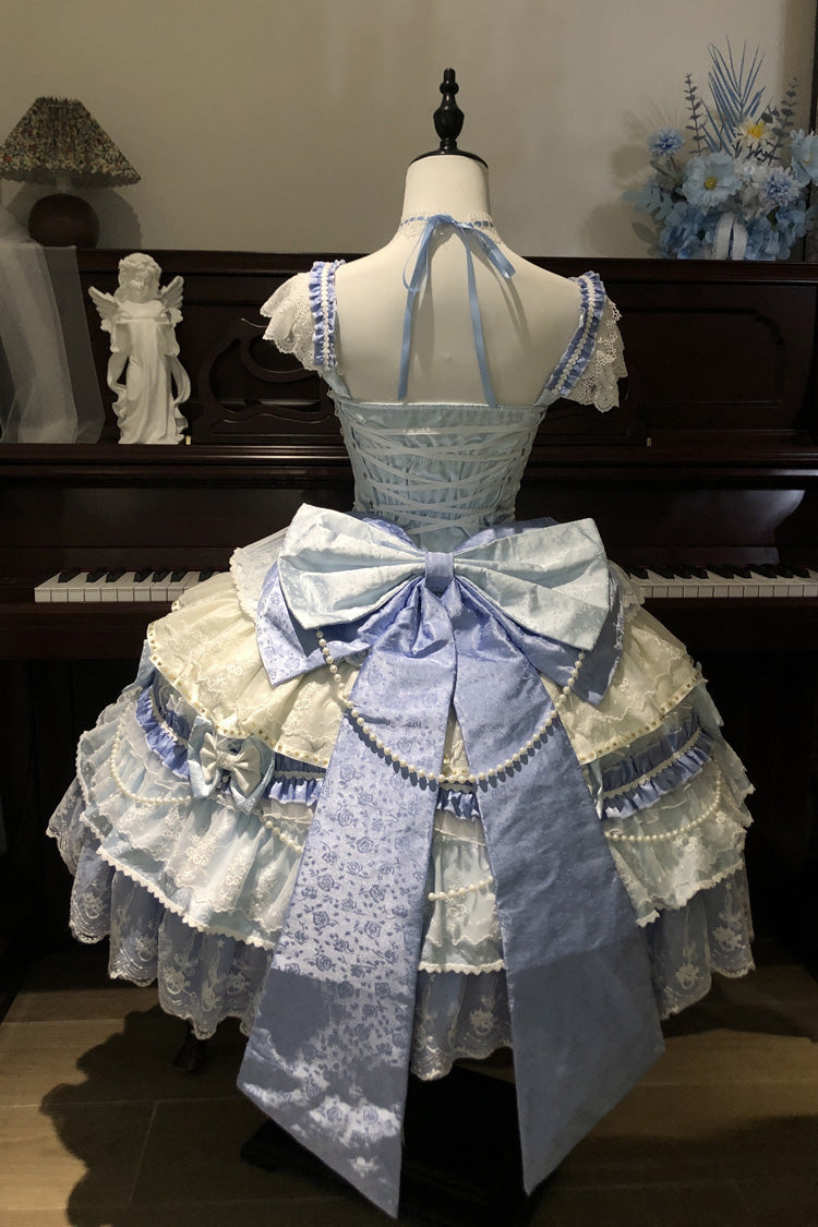 Falling Sakura Ruffle Hanayome Bow Lace Plus Size Princess JSK