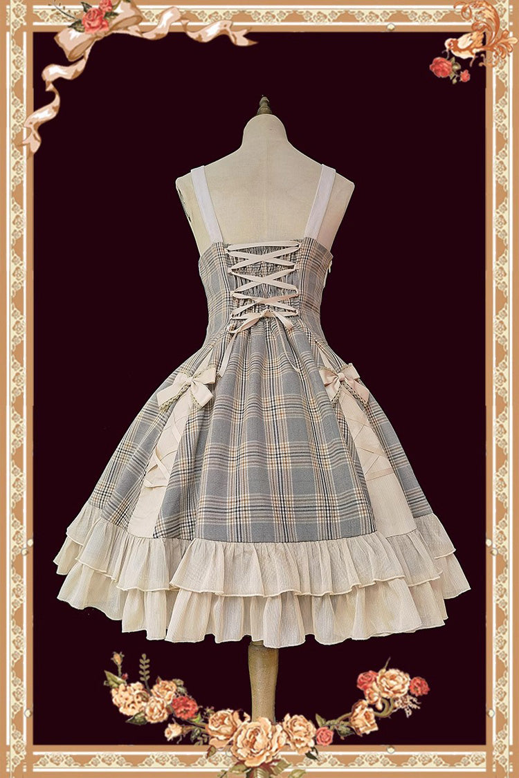 Slim Bowknot Sleeveless Ruffle Classic Lolita Dress with Elegant Backlight