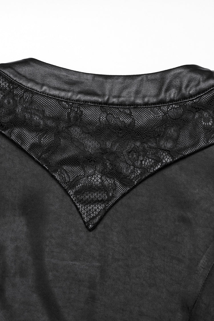 Ebony Long-Sleeve Lace Irregular Gothic Dress