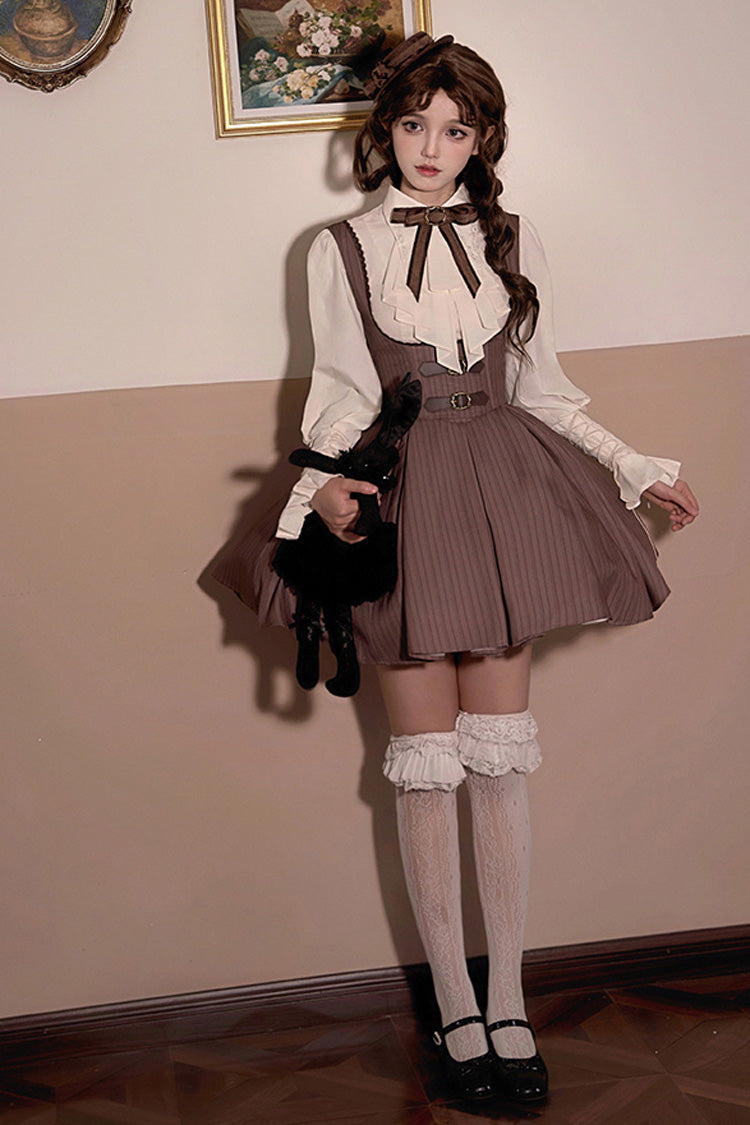 Manchester Striped Sweet Lolita Short Dress With Support