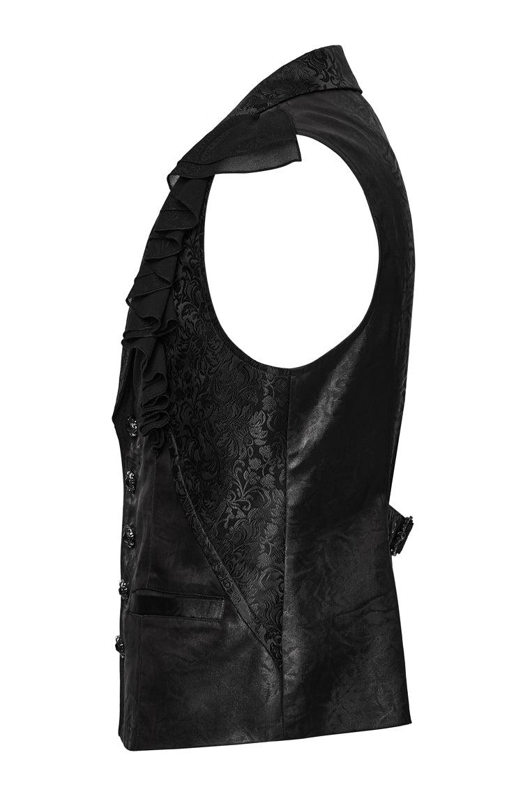 Onyx Ruffle Gothic Sleeveless Vest