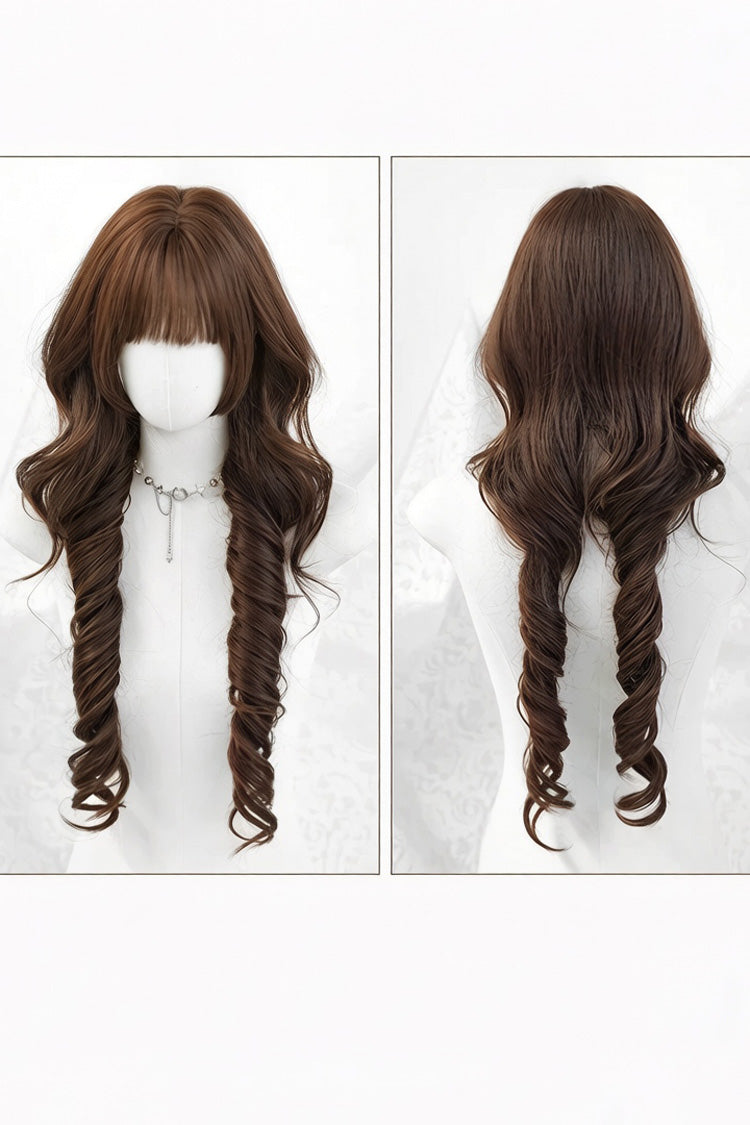 Loose Wave Tea Brown Princess Wig with Long Curls