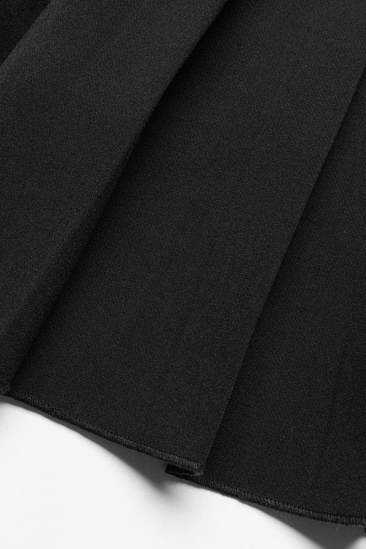 Women's Punk Skirt with Side Metal Buckle and Faux Two-Piece Styling