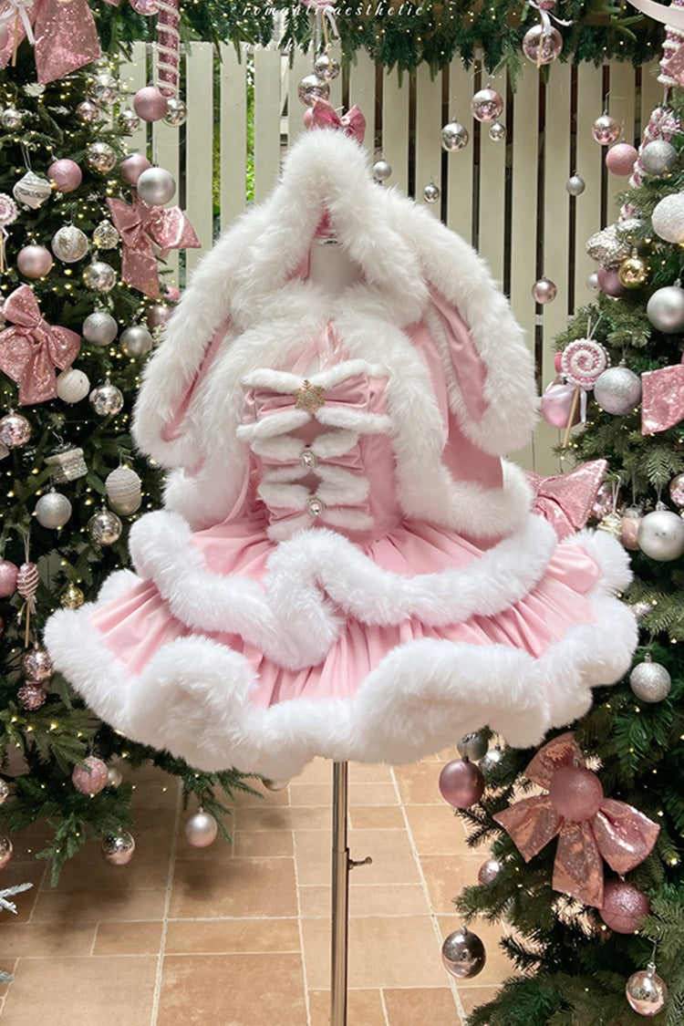 Blush Double-Layered Bow Princess Strapless Dress - Holiday