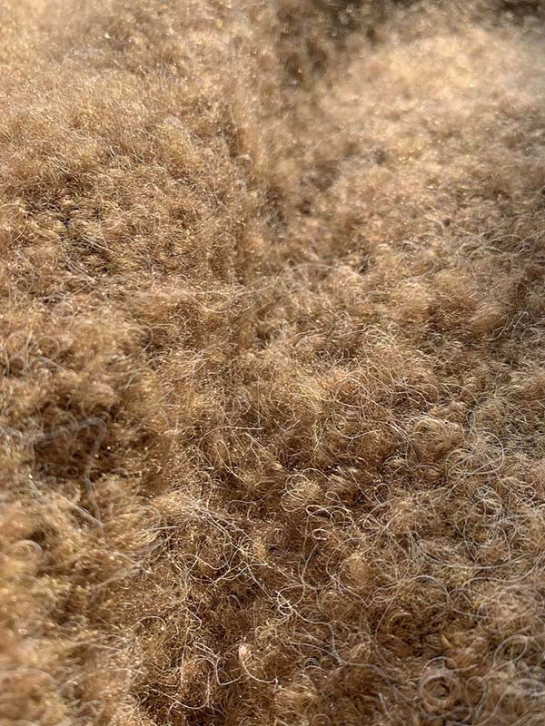 Pull col montant en laine mélangée à manches longues et à motif camel AN1064