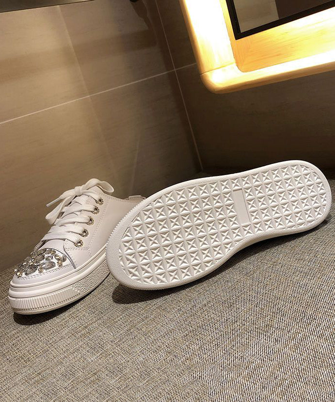 Boutique Slide Up Pink Sandals Splicing Platform Lace Zircon