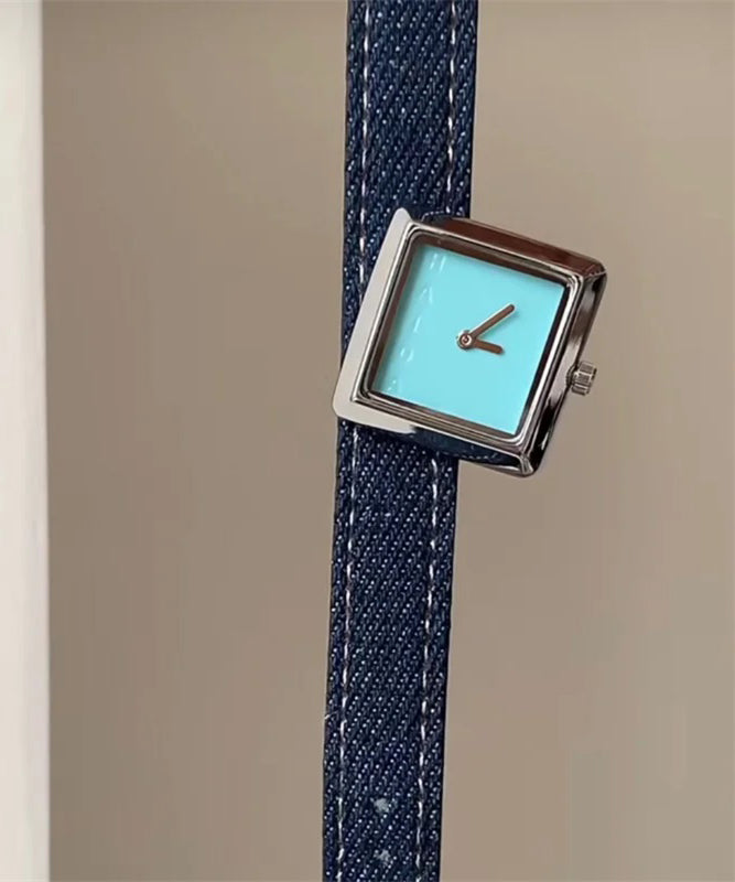 Fabric Waterproof Quartz Boutique Denim Movement Red Watches