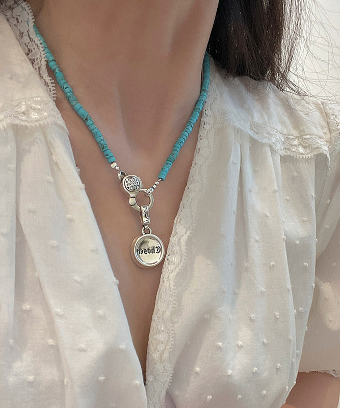 Cherry Boutique Stainless Steel Blossoms Silk Beading Turquoise