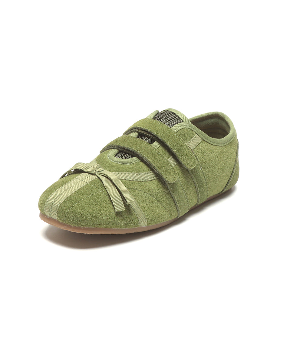 Women Buckle Splicing Casual For Flat Suede Green Strap Shoes