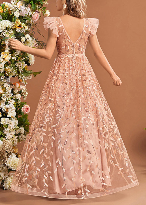 Waist Patchwork Classy Dresses High Summer Maxi Tulle Ruffled