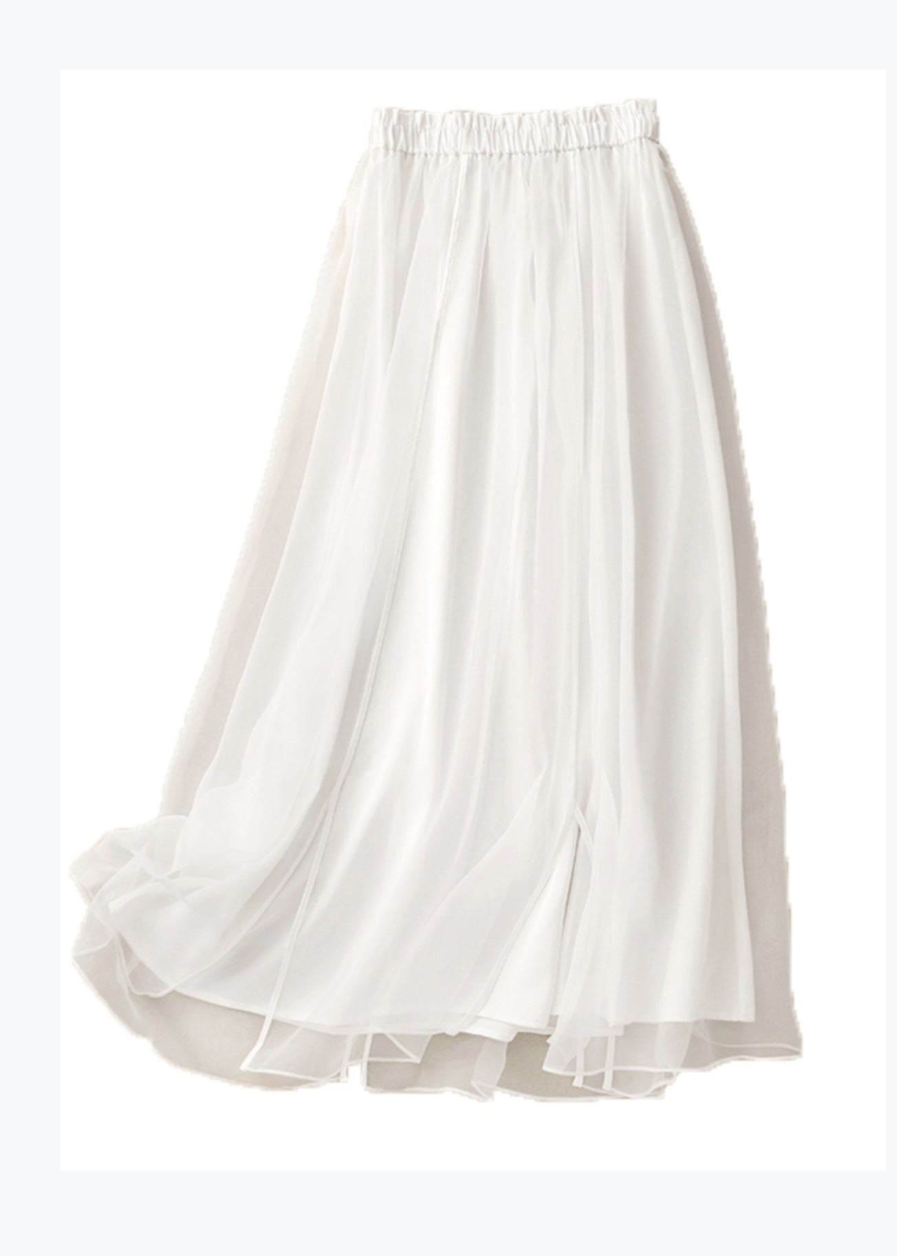 Süße Aprikose Elastische Taille Faltig Patchwork Tüll Röcke Sommer AM1048