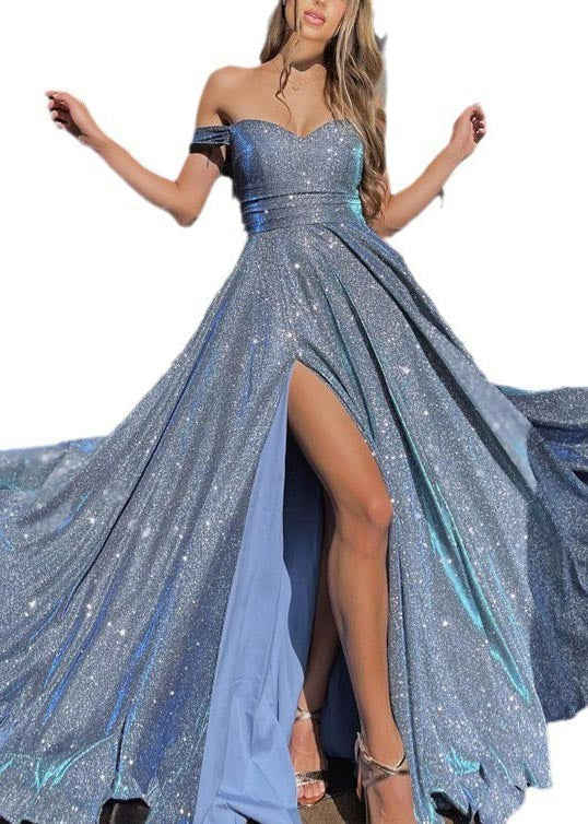 Strapless Hem Dress Lavender Large Exra Sequins DIY