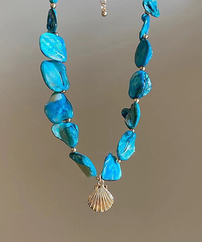 Pendant Blue Silver Fashion Shell Sterling Overgild Starfish