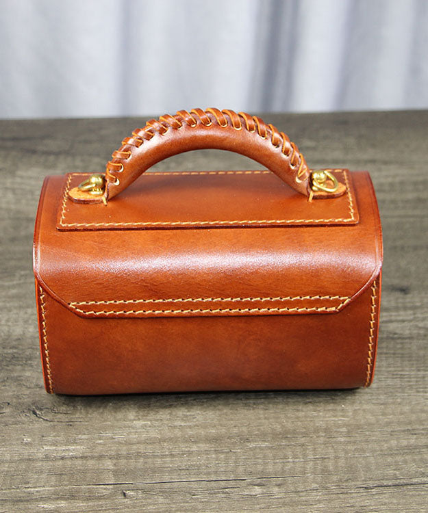 Style Brown Leather Fashion Versatile Calf Doctor Bag French
