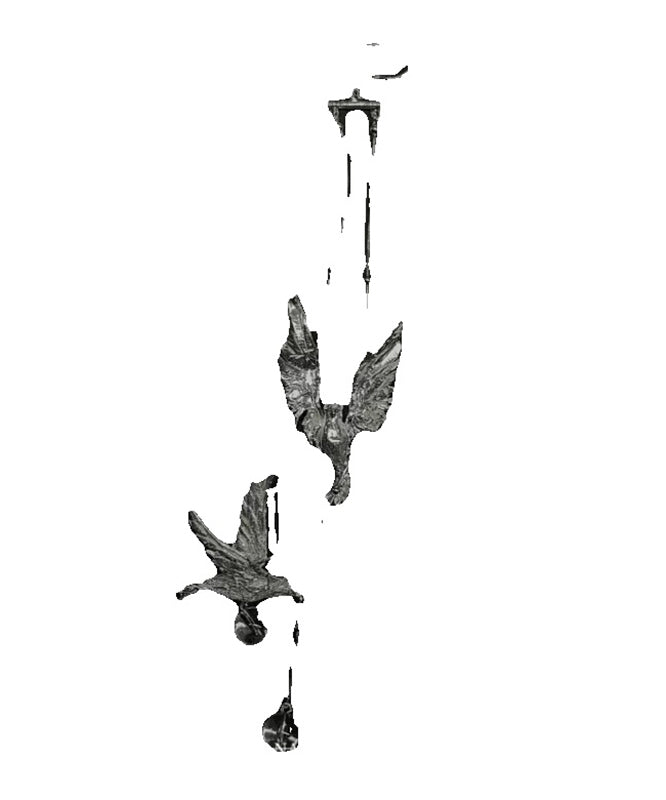 Tassel Drop Fine Earrings Sterling Silver Bird Silk Little