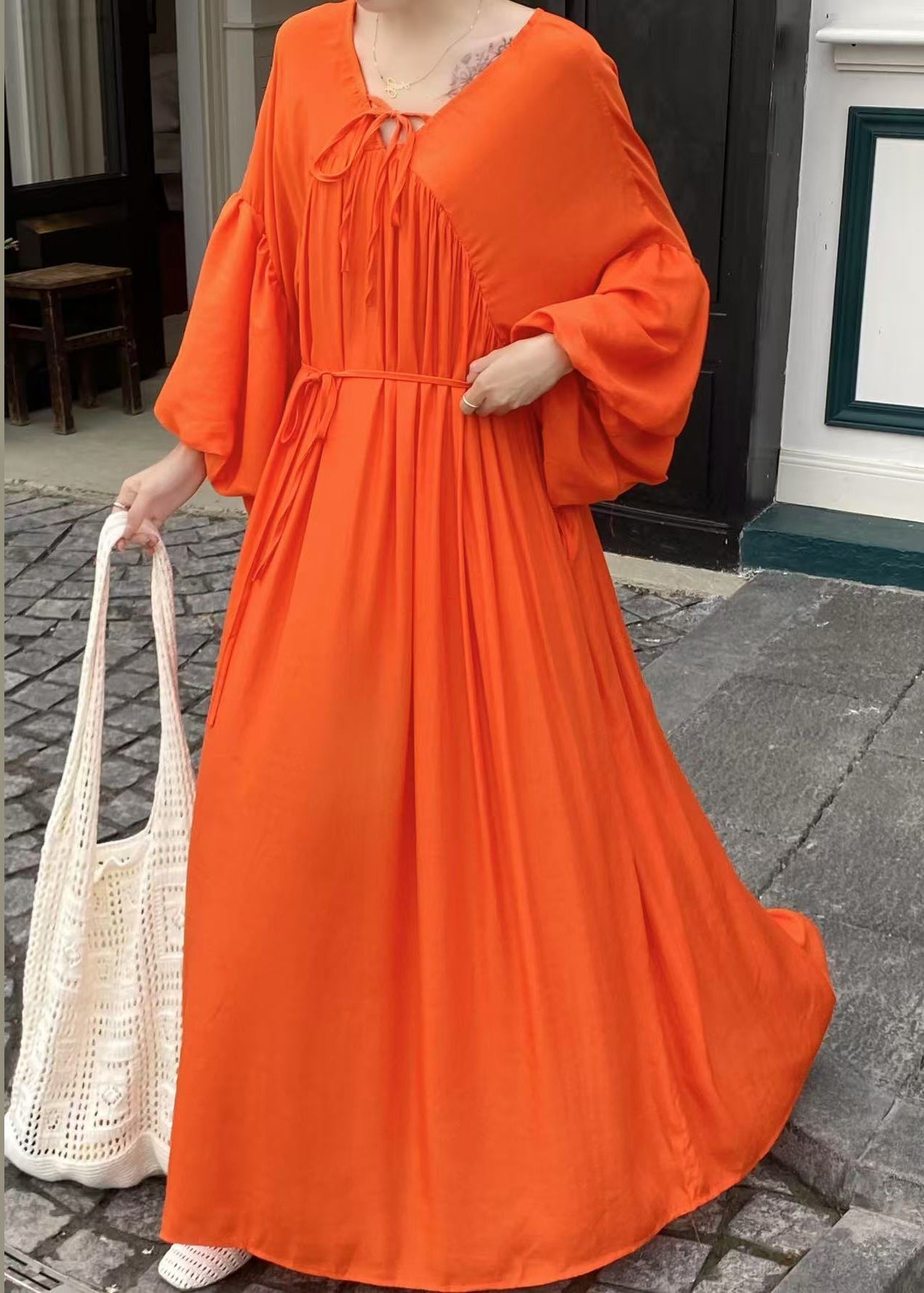 Lace Chocolate Oversized Italian Cotton Dresses Up Vacation