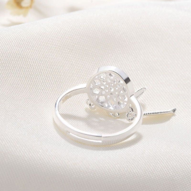 Silver Dream Catcher Sterling Open Ring 925