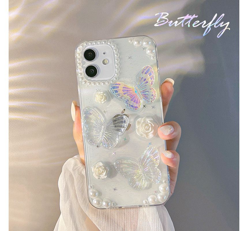 Transparent Butterfly Case Phone