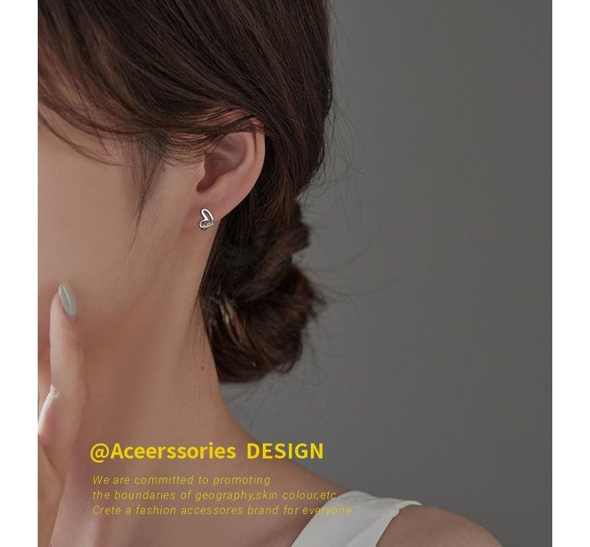 Silver Heart Sterling Earring