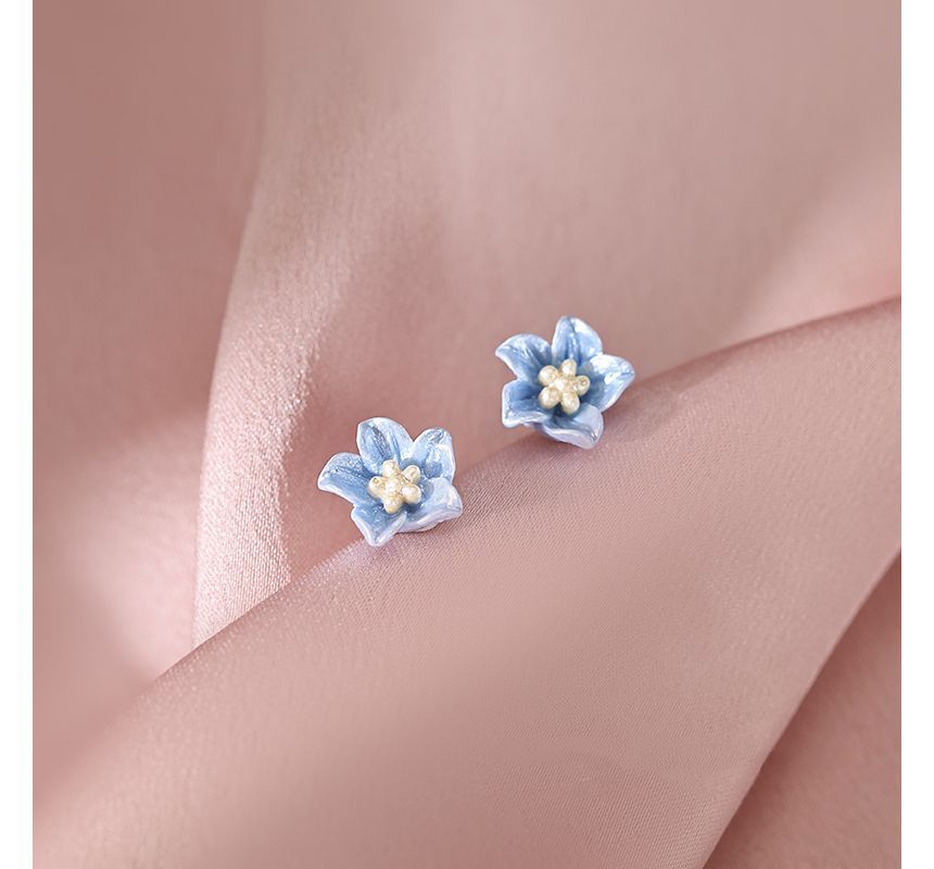 Earring Alloy Floral Acrylic Stud