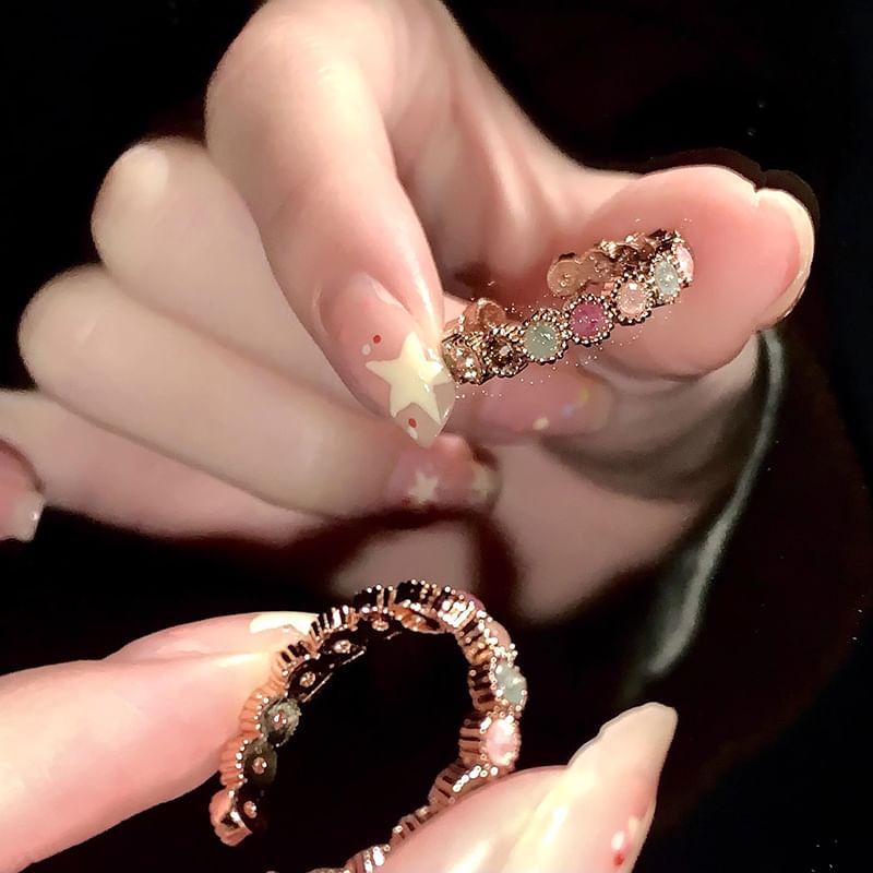 Faux Open Gemstone Ring