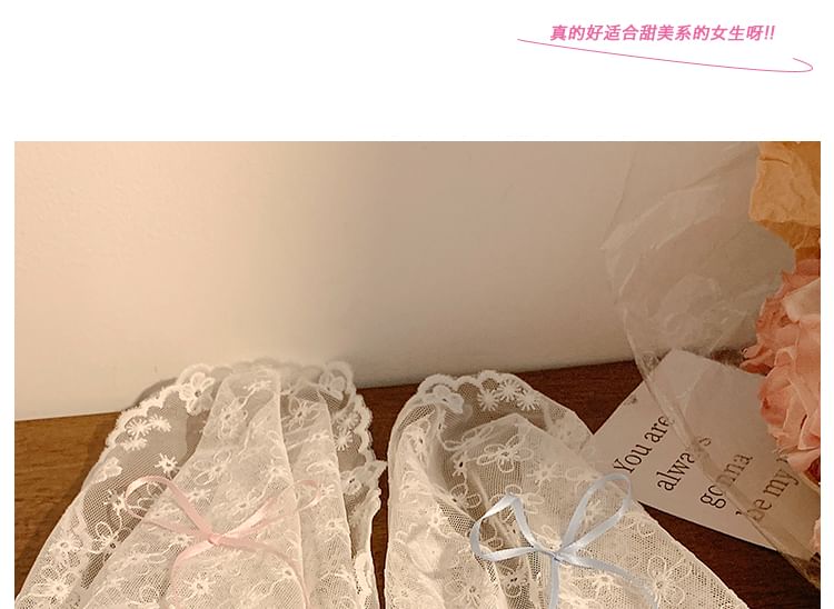 Lace Bandana Flower Embroidered