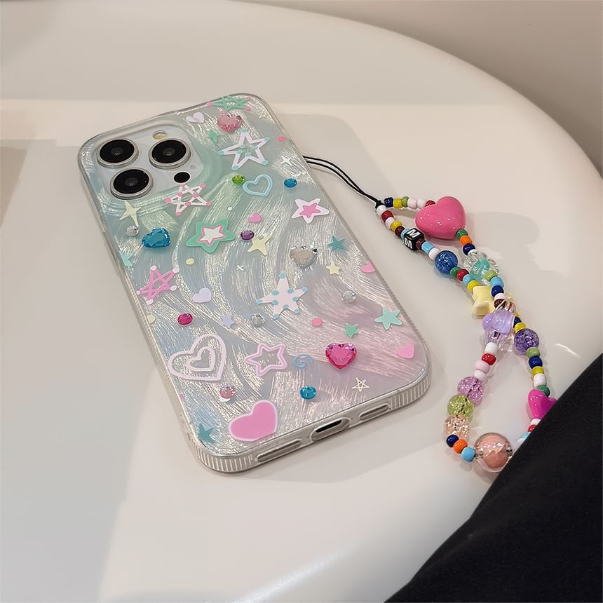 Phone Strap Adhesive Rhinestone / Decoration Star Case Set