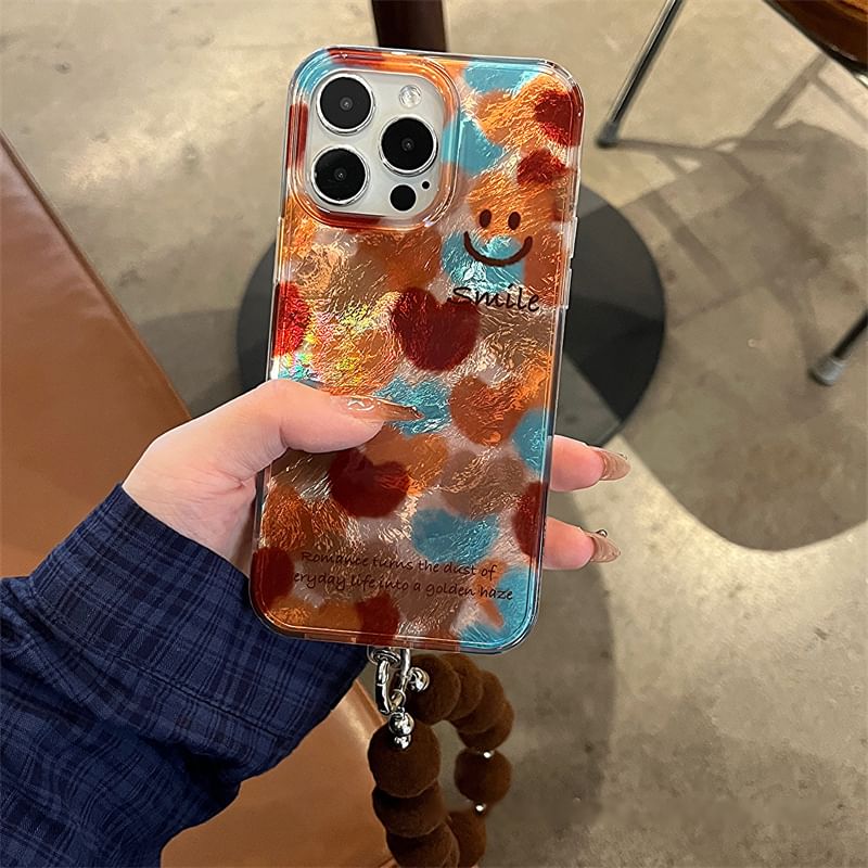 Pom Strap Phone / Smiley Case Set