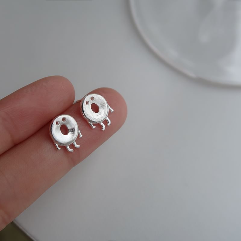 Cartoon 925 Stud Sterling Earring Silver