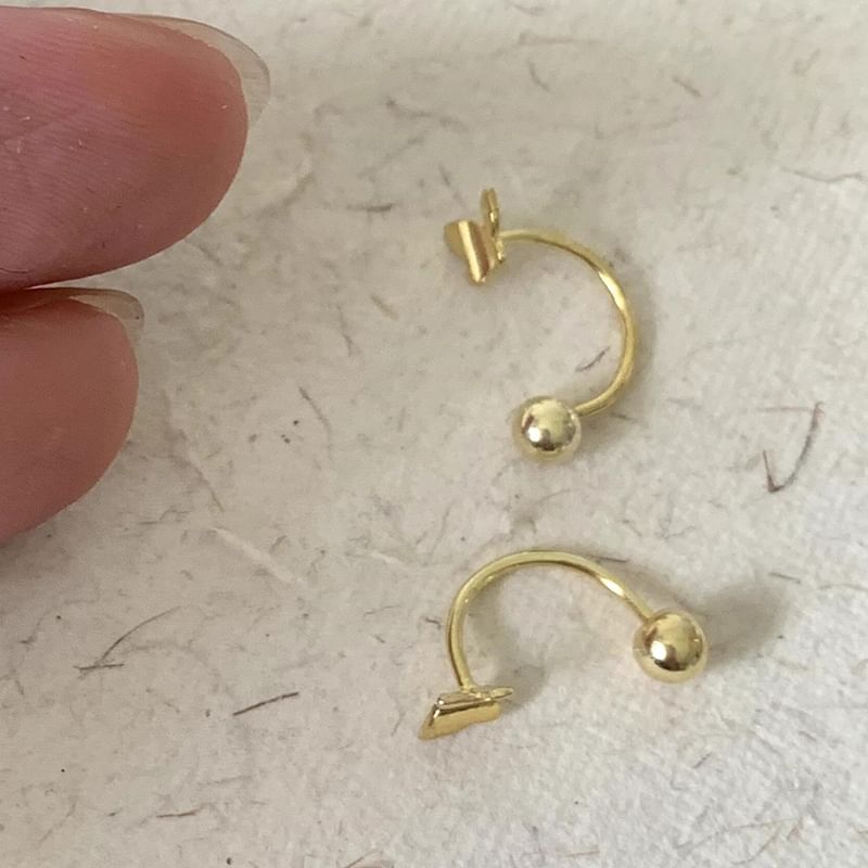 925 Butterfly Barbell Earring Sterling Silver