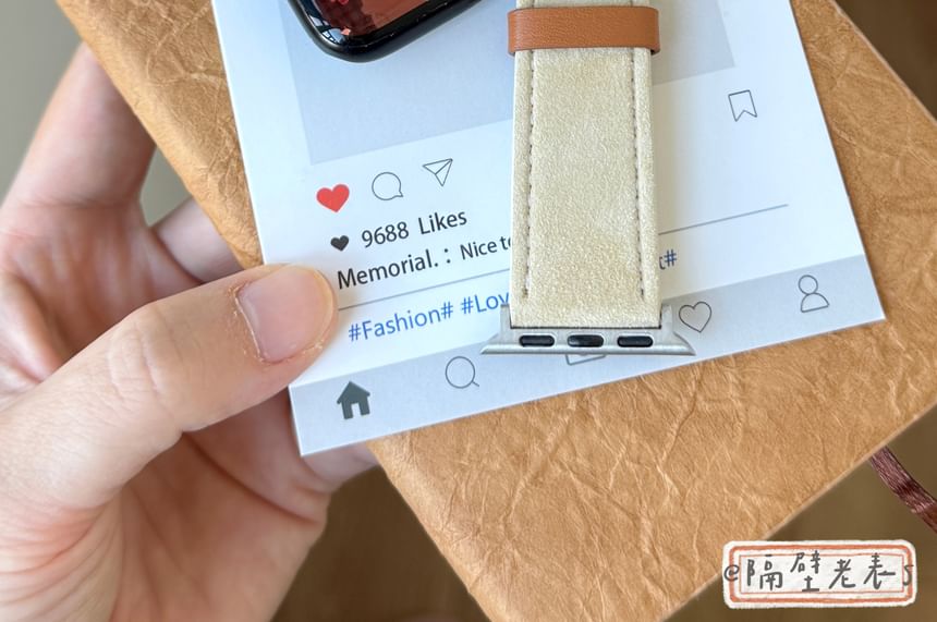 Genuine Band Watch Embroidered Leather Apple Animal