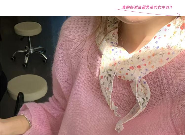 Floral Print Neckerchief