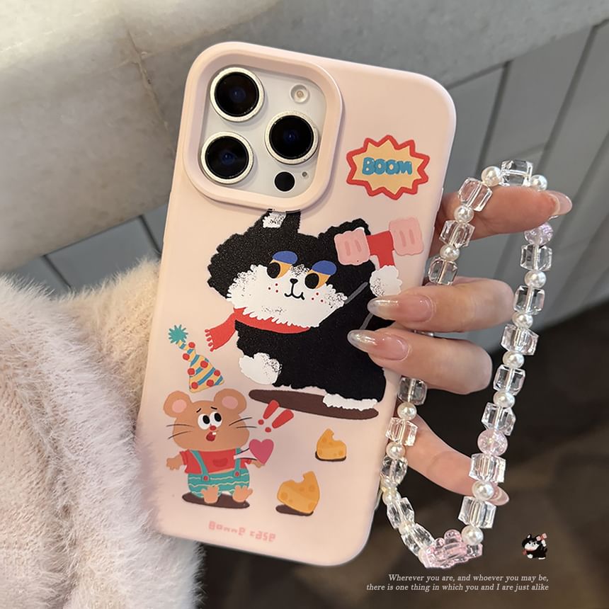 Set Phone Strap Cartoon Bead Case / Print