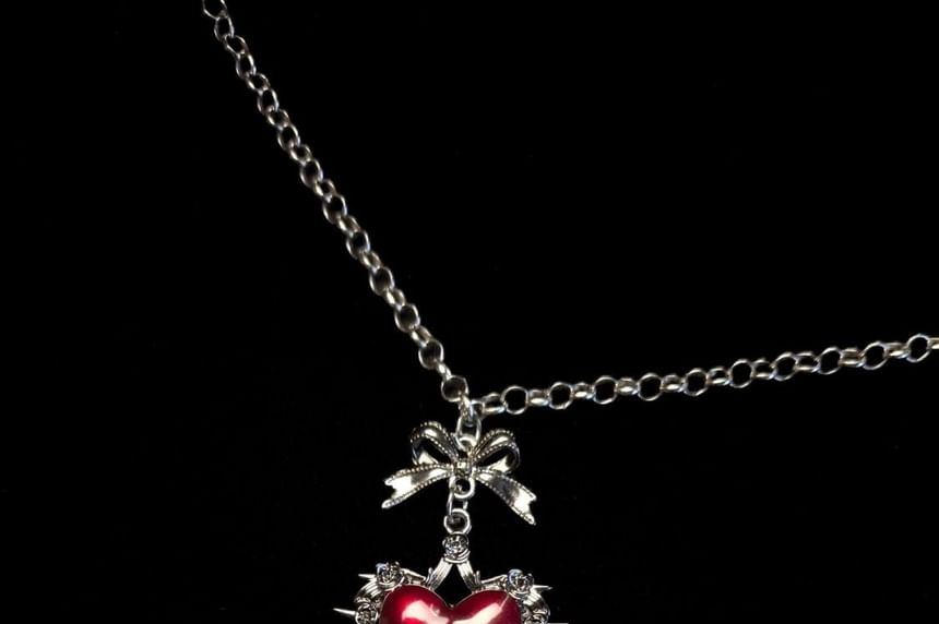 Alloy Necklace Pendant Heart Cross