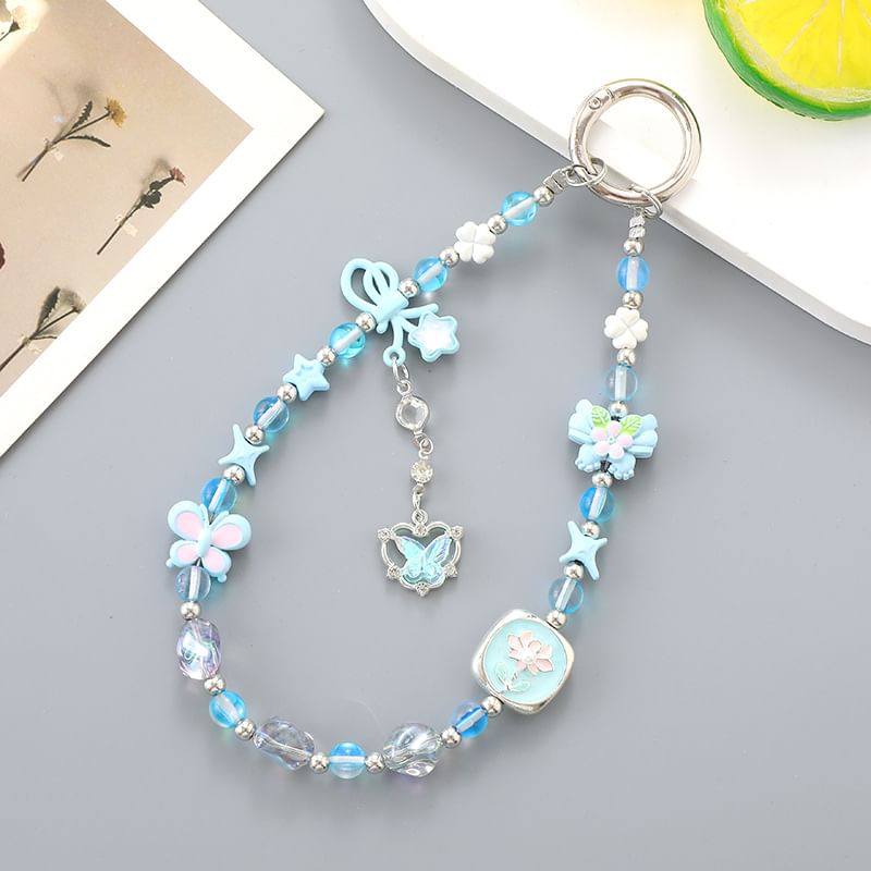 Clover Crystal Bow Faux Strap Phone