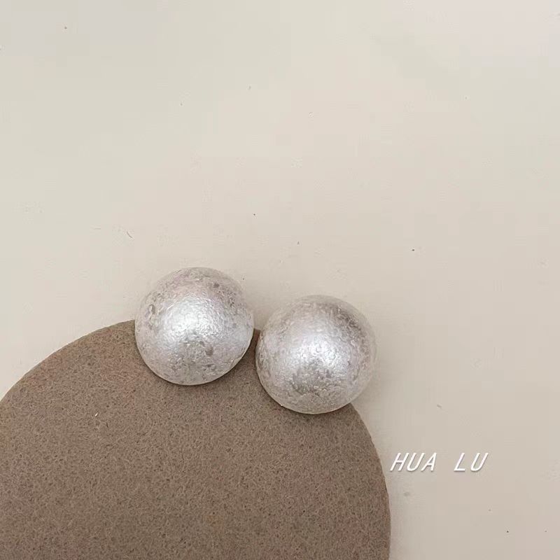 Brushed Stud Earring Bead Alloy