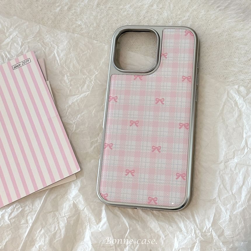 Phone Bow Plaid Case