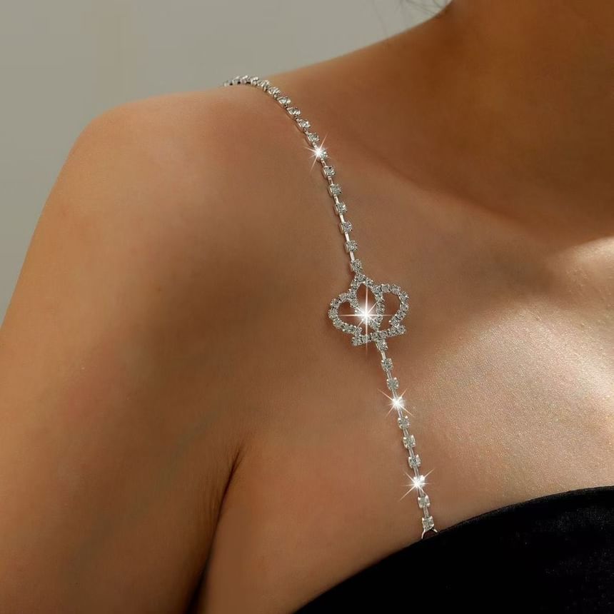 CZ Bra Strap Heart