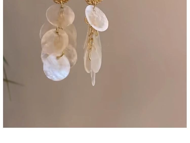 Fringed Earring Drop Shell