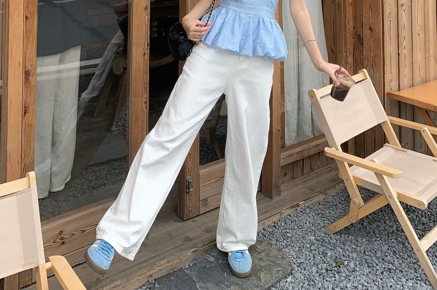 Dotted Flowy Sleeveless Top