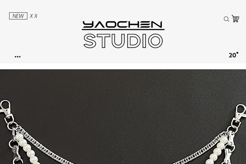 Faux Pearl Layered Alloy Jeans Chain
