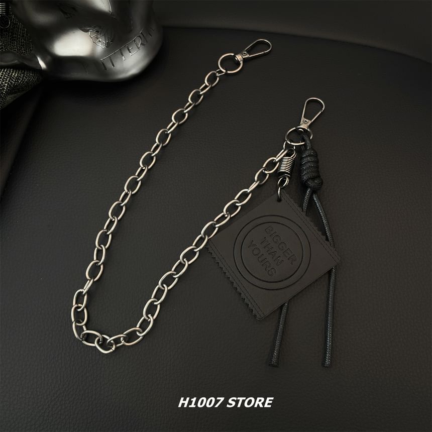 Faux Leather Alloy Jeans Chain