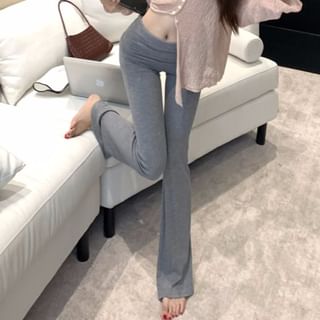 Bootcut Pants and V-Neck Cardigan with Cami Top Set