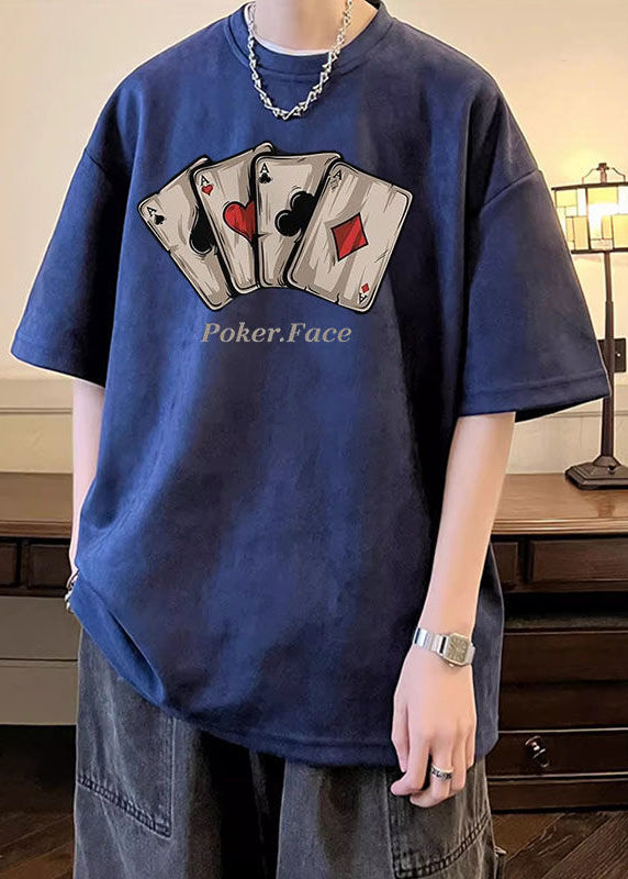 Shirts Green O T Neck Faux Loose Print Summer Army Suede Men