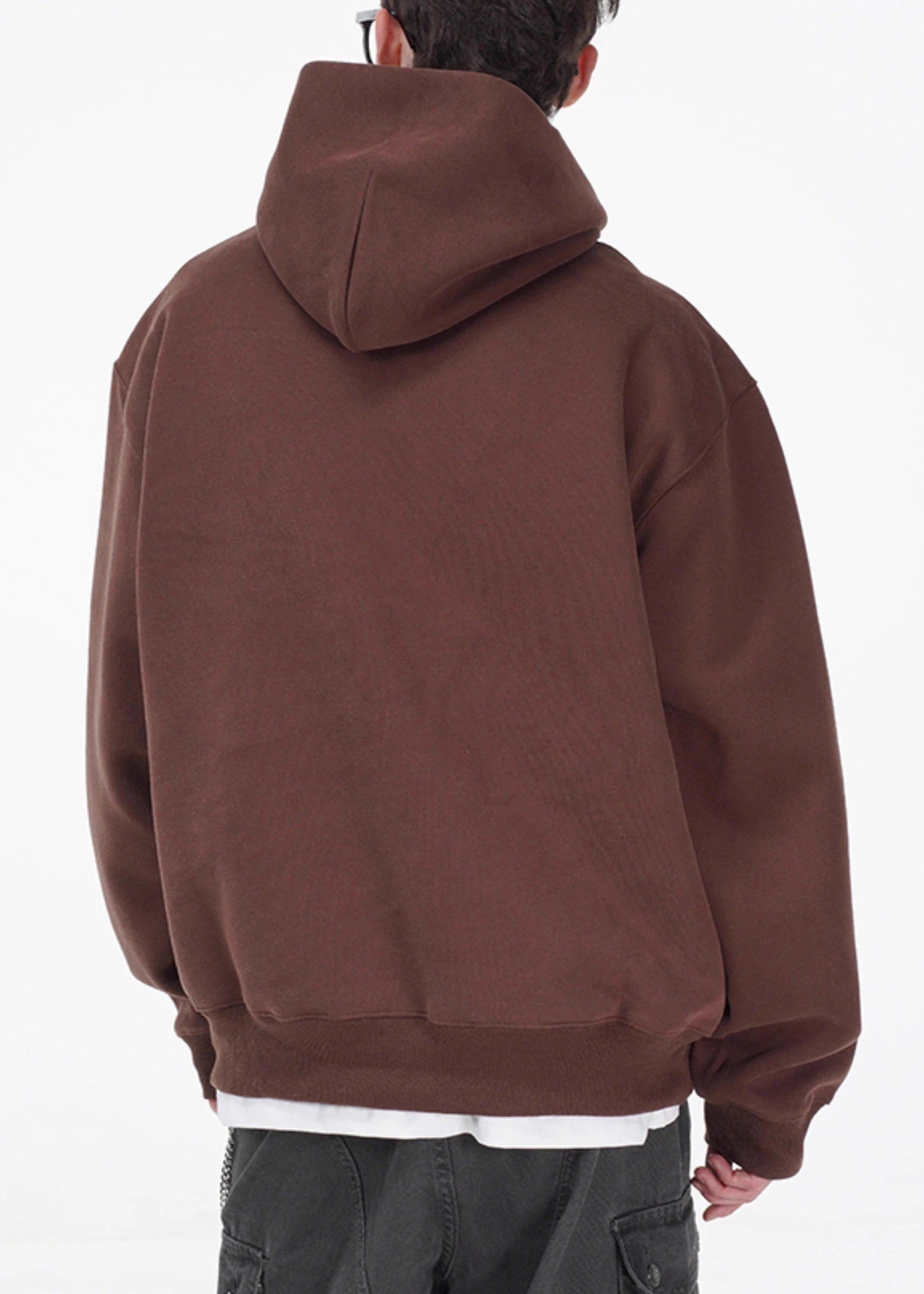 Loose Coffee Letter Pockets Oversized Cotton Mens Sweatshirts Spring YQ027