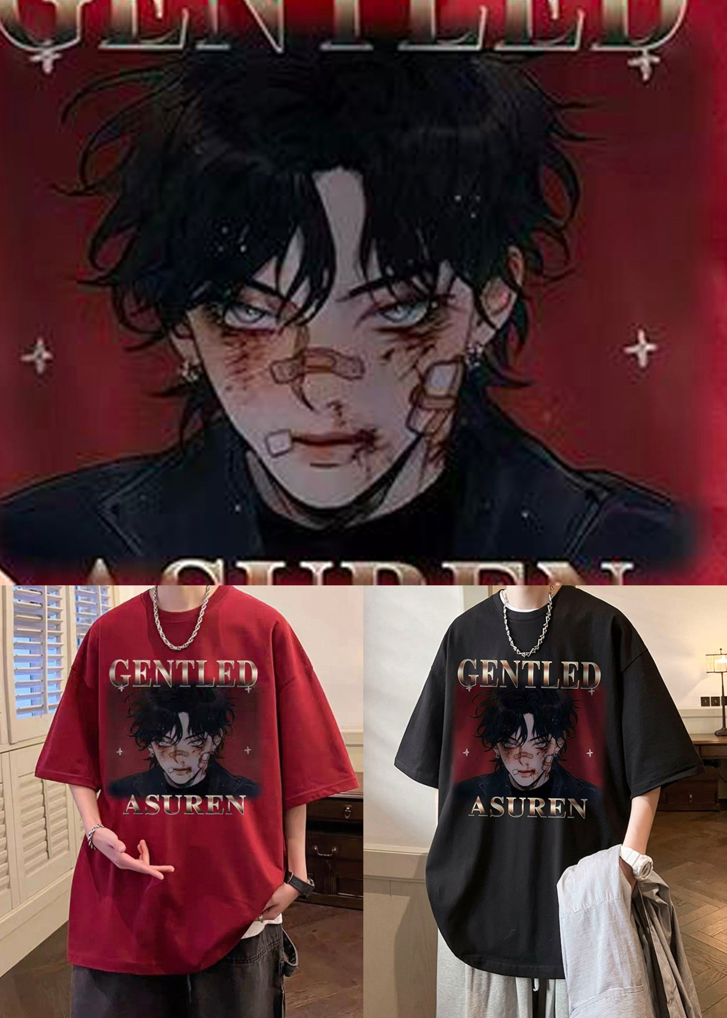 Cotton Mens Wine Red Print New Shirts Oversized Half T Sleeve