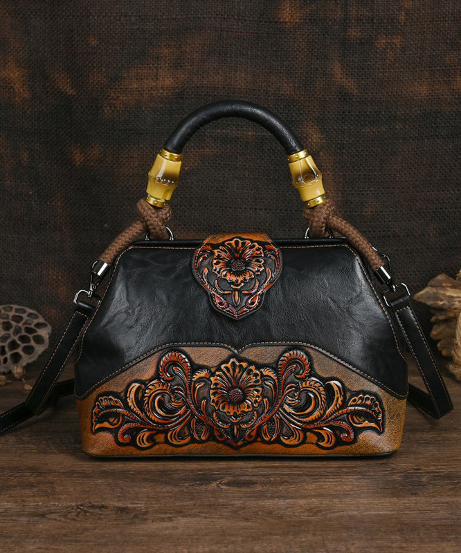 Original Beige handgefertigte Handtasche mit Retro-Prägung HJ1005